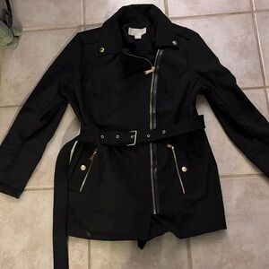 Michael Kors Black Trench Coat with Belt